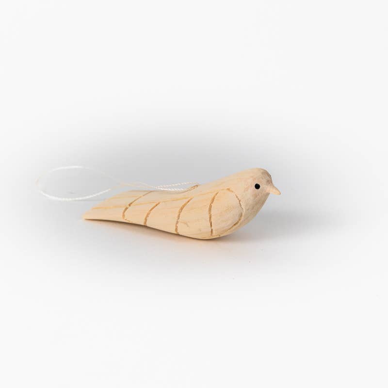 Hand-Carved Bird Ornament