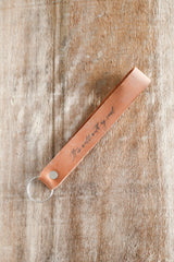 It Is Well With My Soul Wristlet Engraved Leather