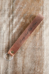 It Is Well With My Soul Wristlet Engraved Leather