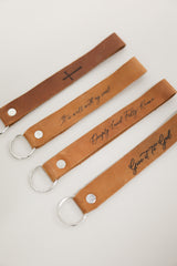 Christian Wristlet Engraved Leather