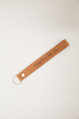 It Is Well With My Soul Wristlet Engraved Leather