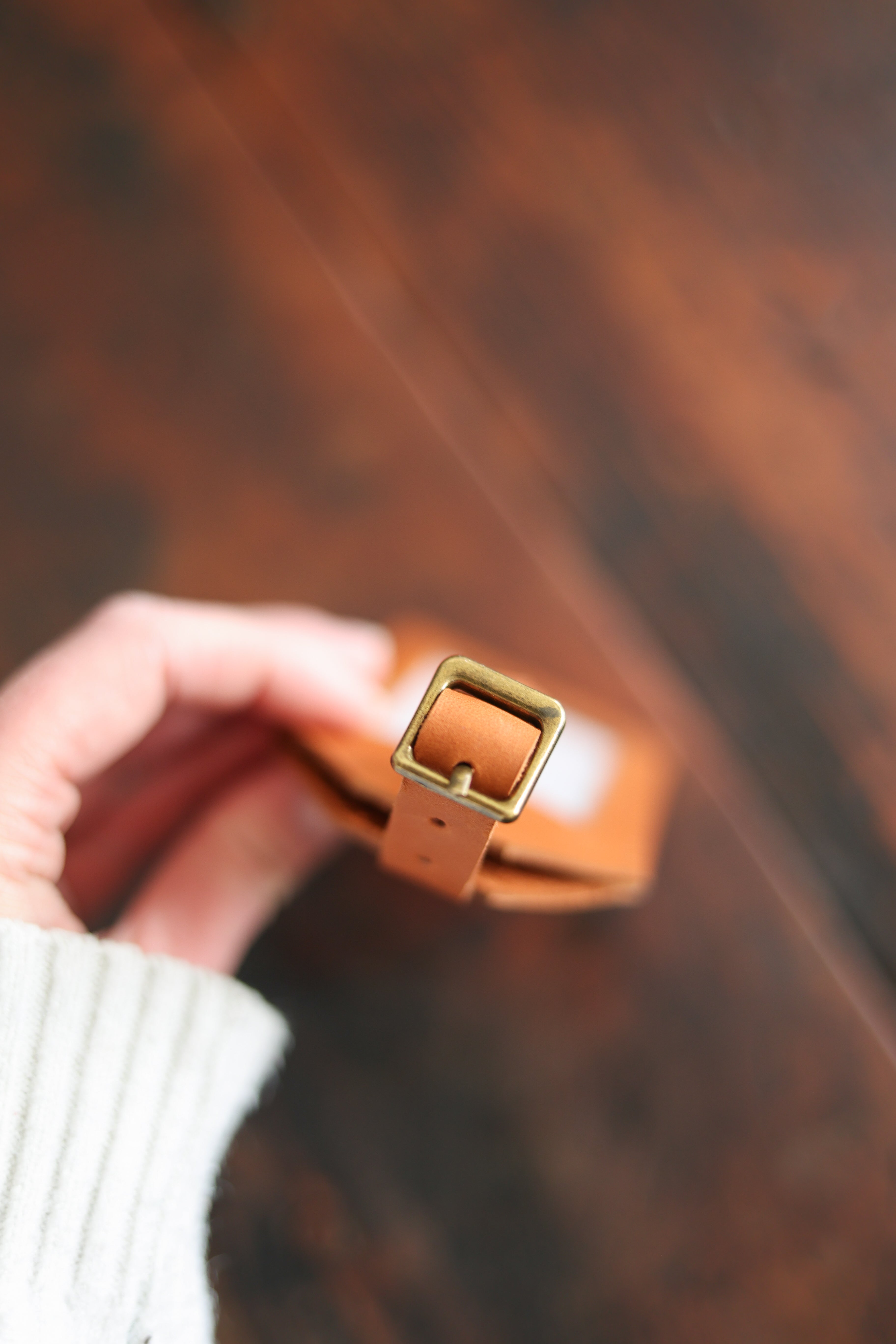 Custom Cognac Luggage Tags