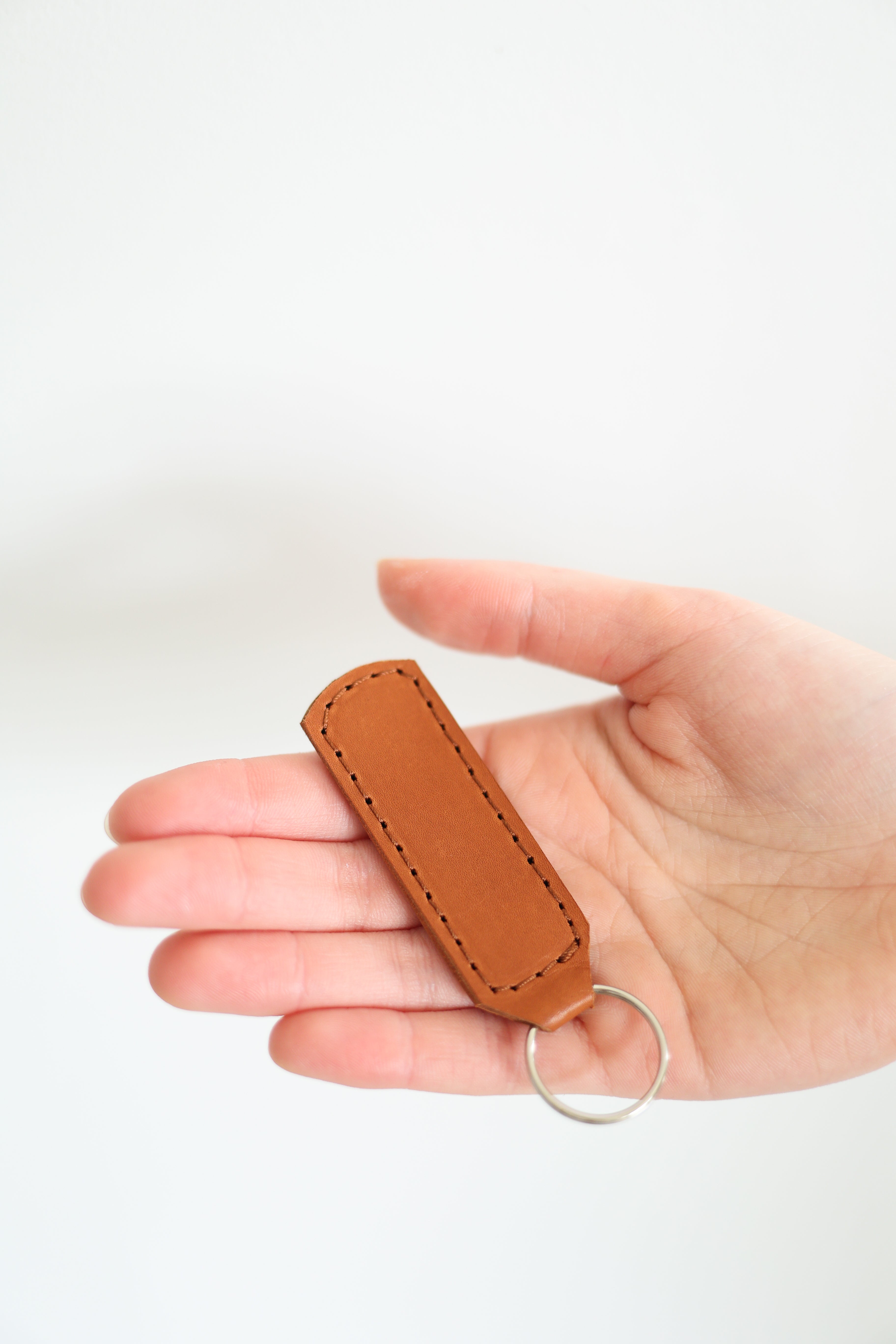 Fern Plant Leather Keychain
