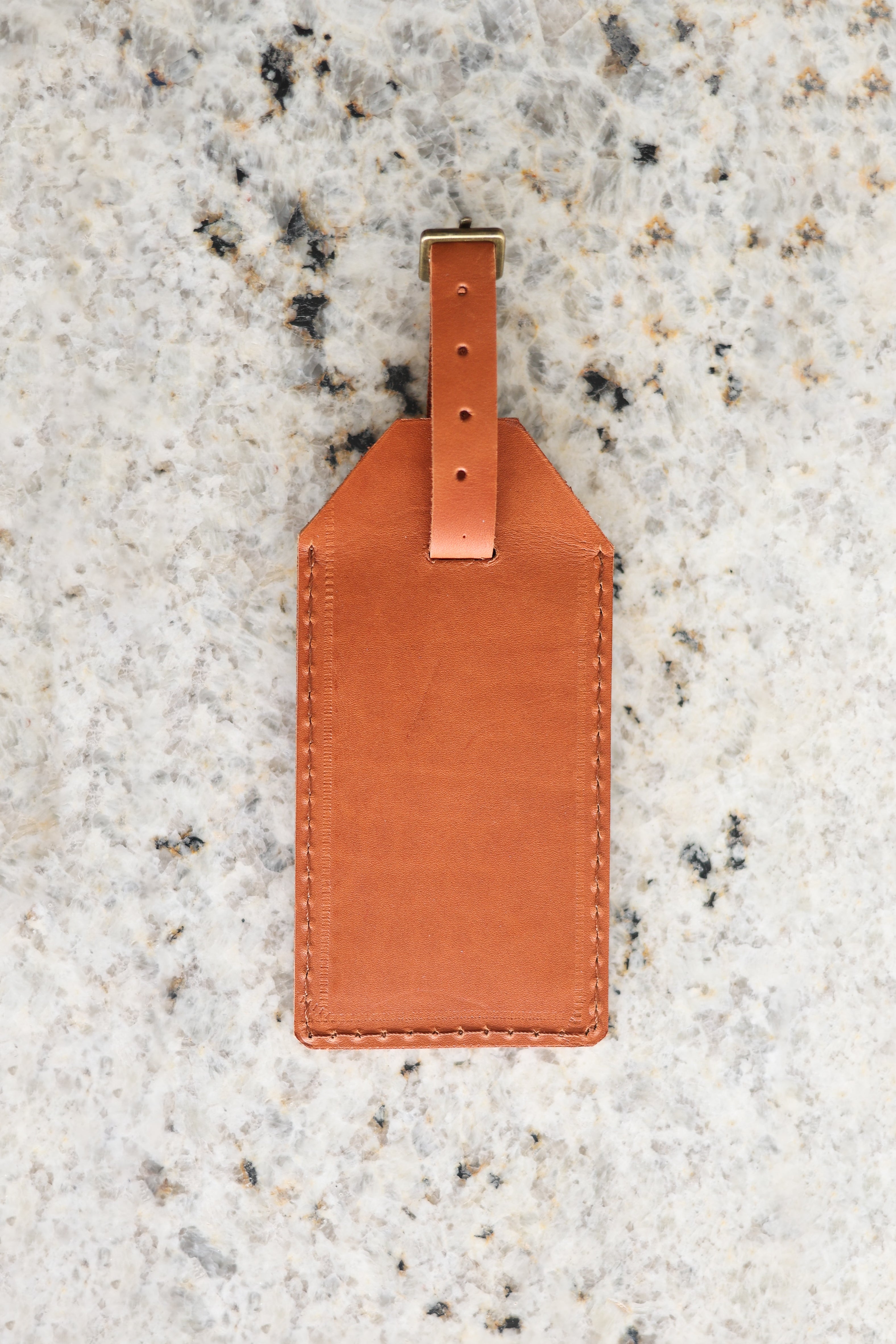 Custom Cognac Luggage Tags
