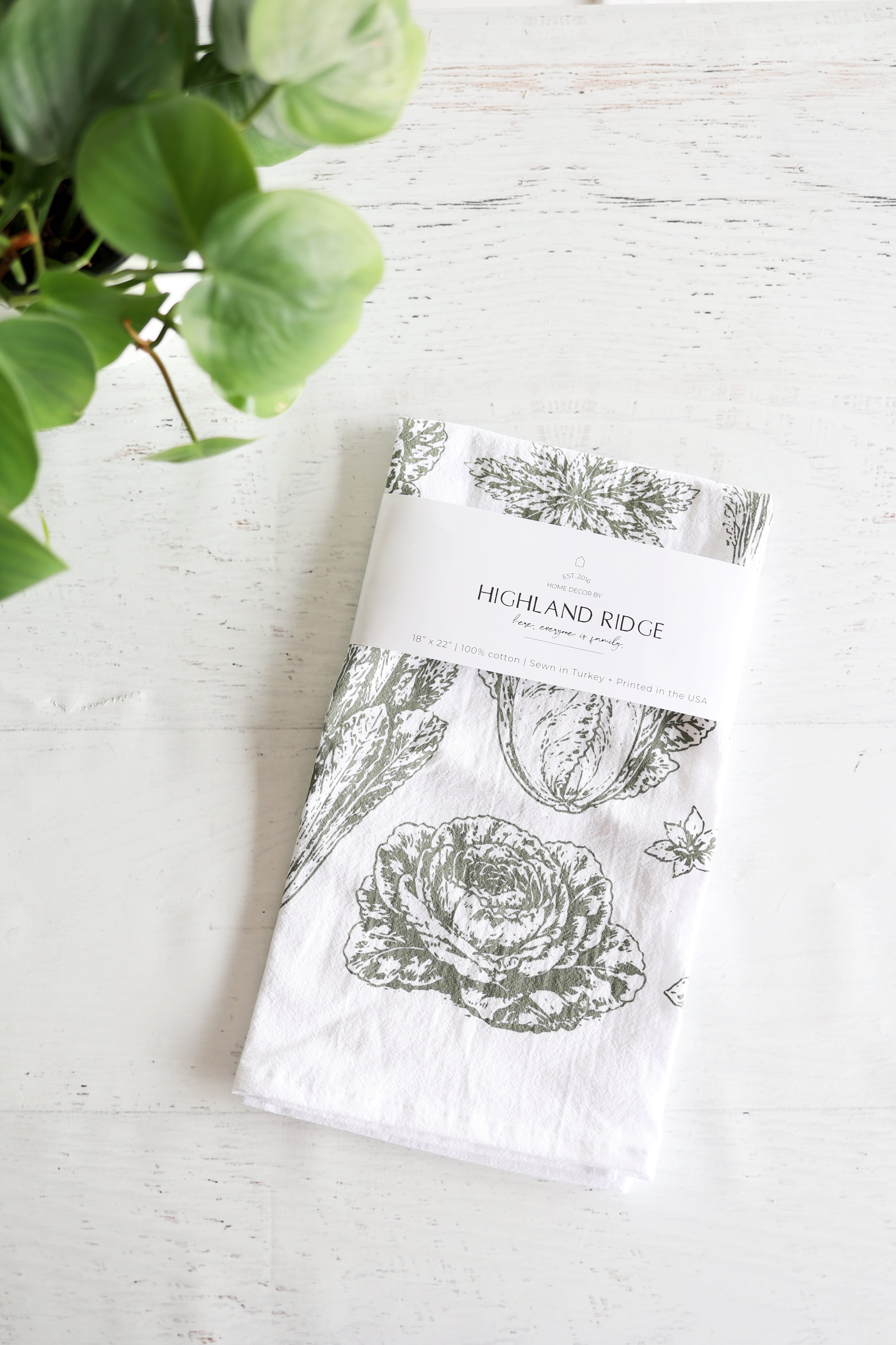 Garden Greens Cabbage Tea Towel