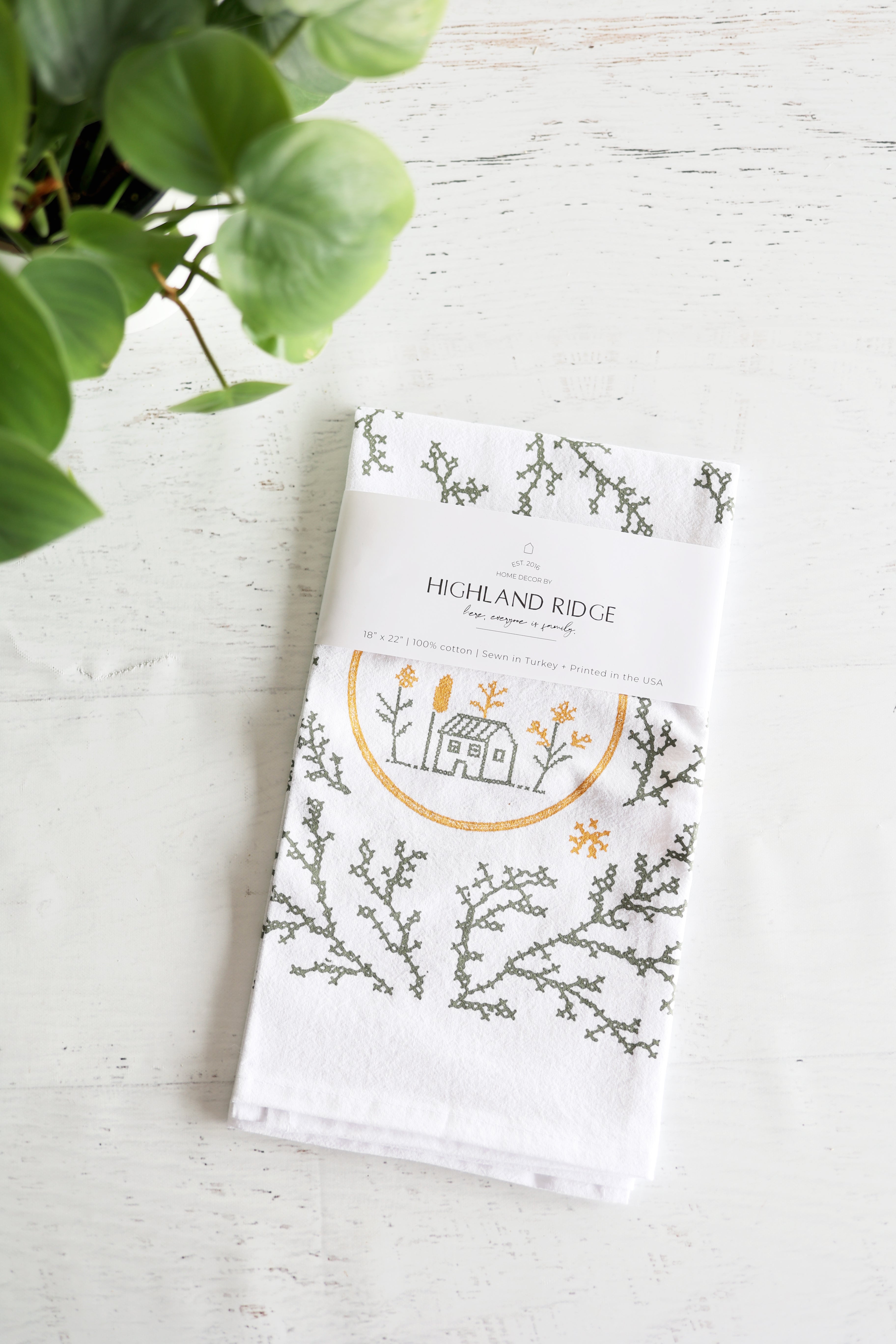 Home Sweet Home Cross-Stitch Tea Towel