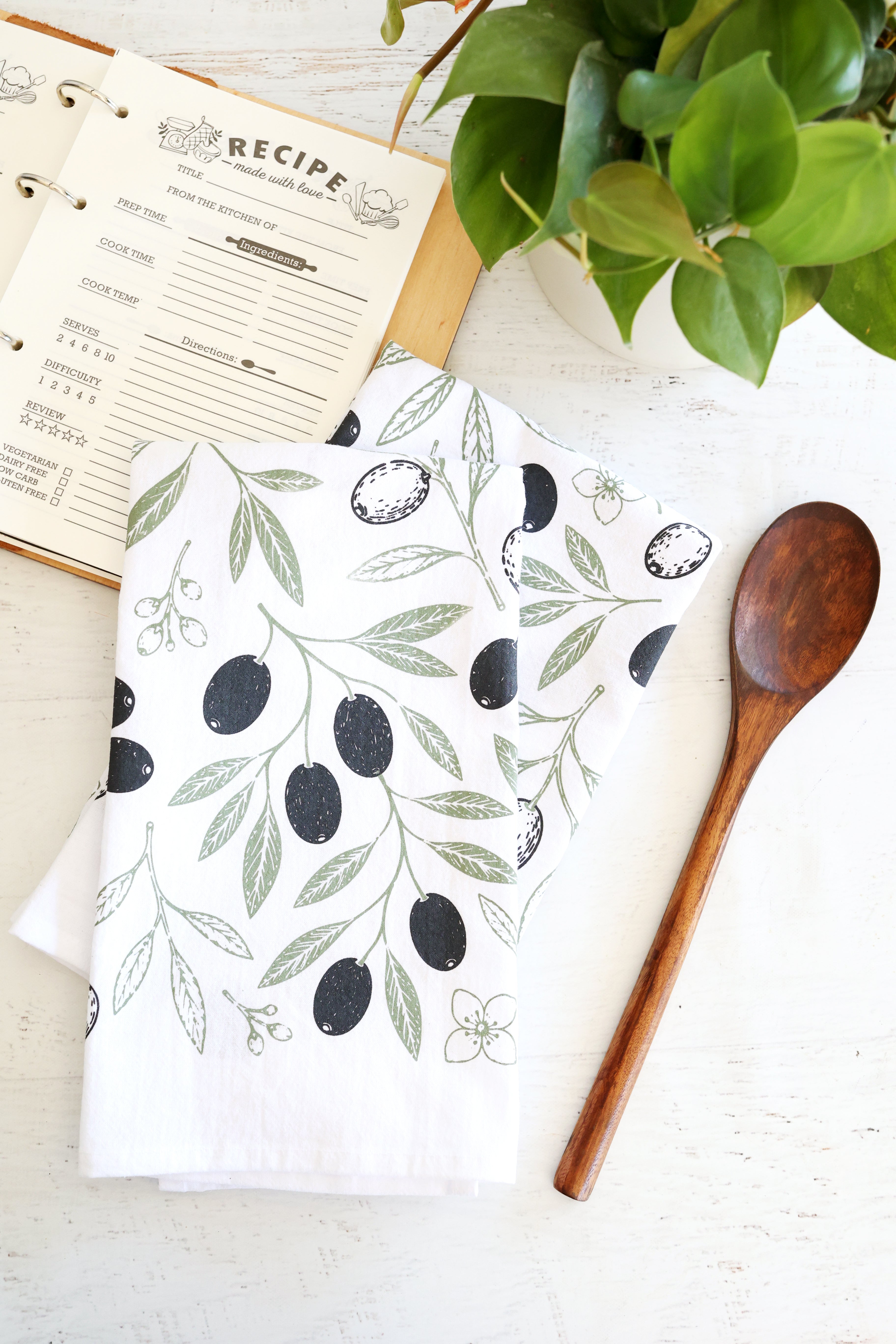 Olive Tea Towel