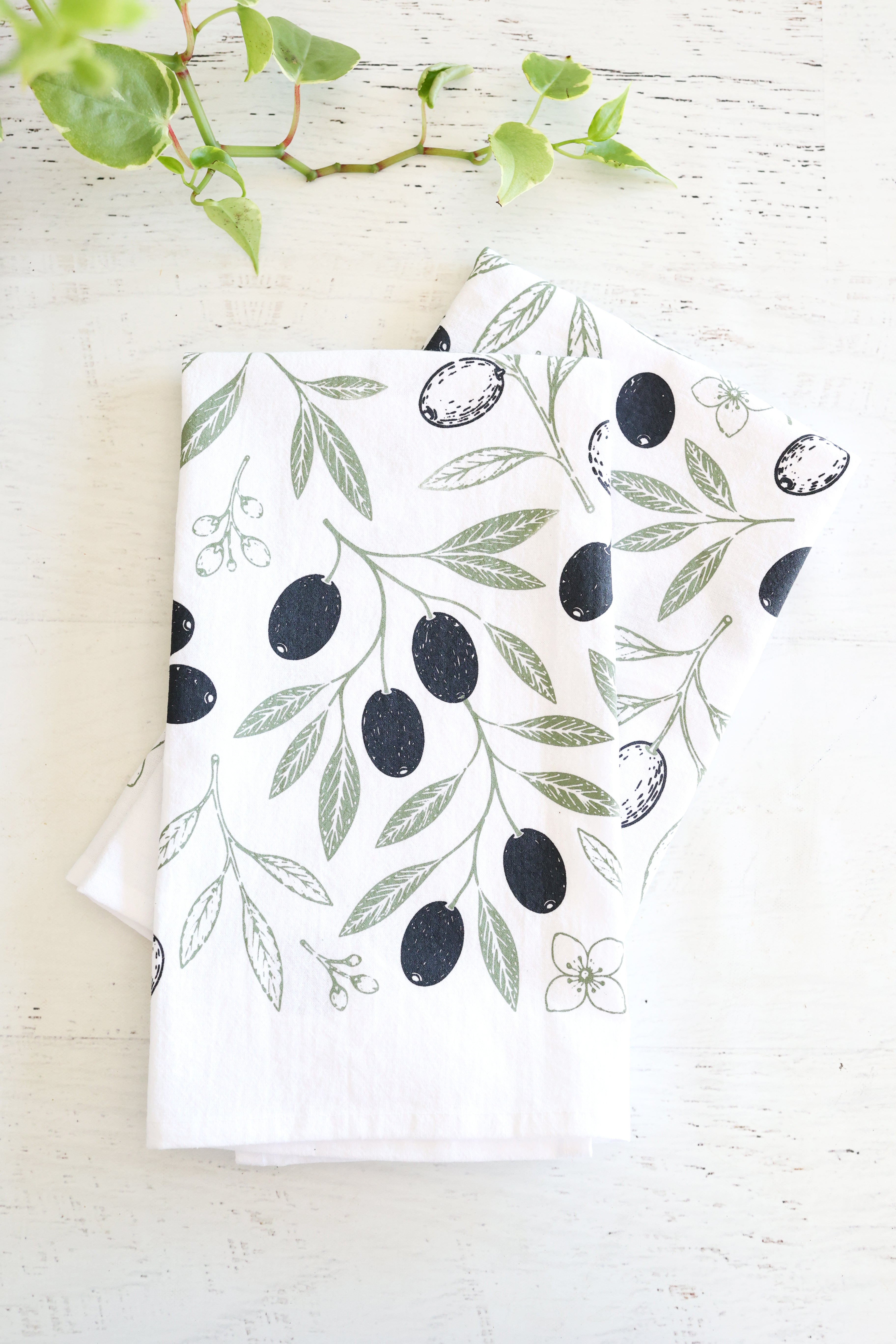 Olive Tea Towel