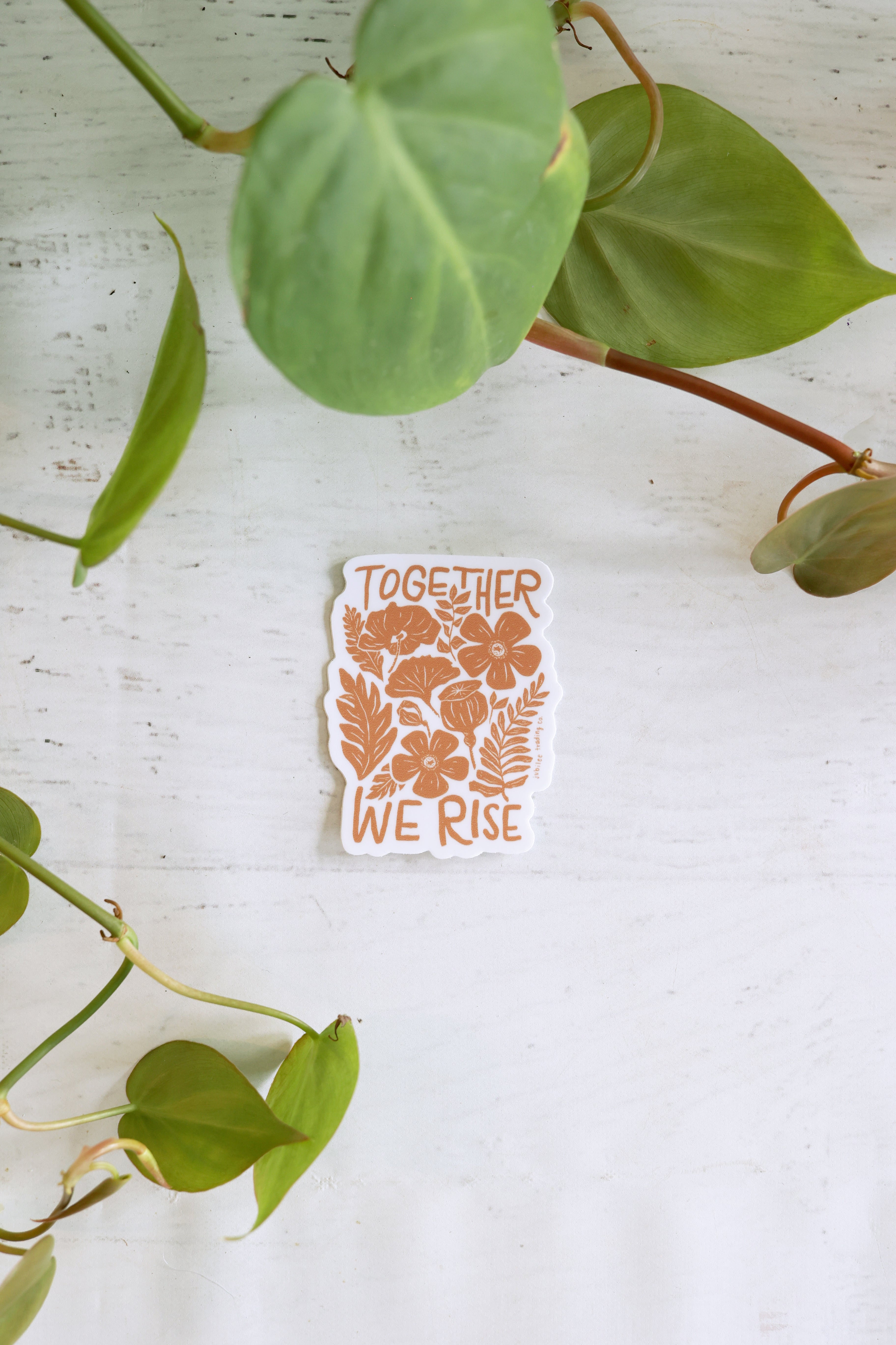 Floral Together We Rise Sticker