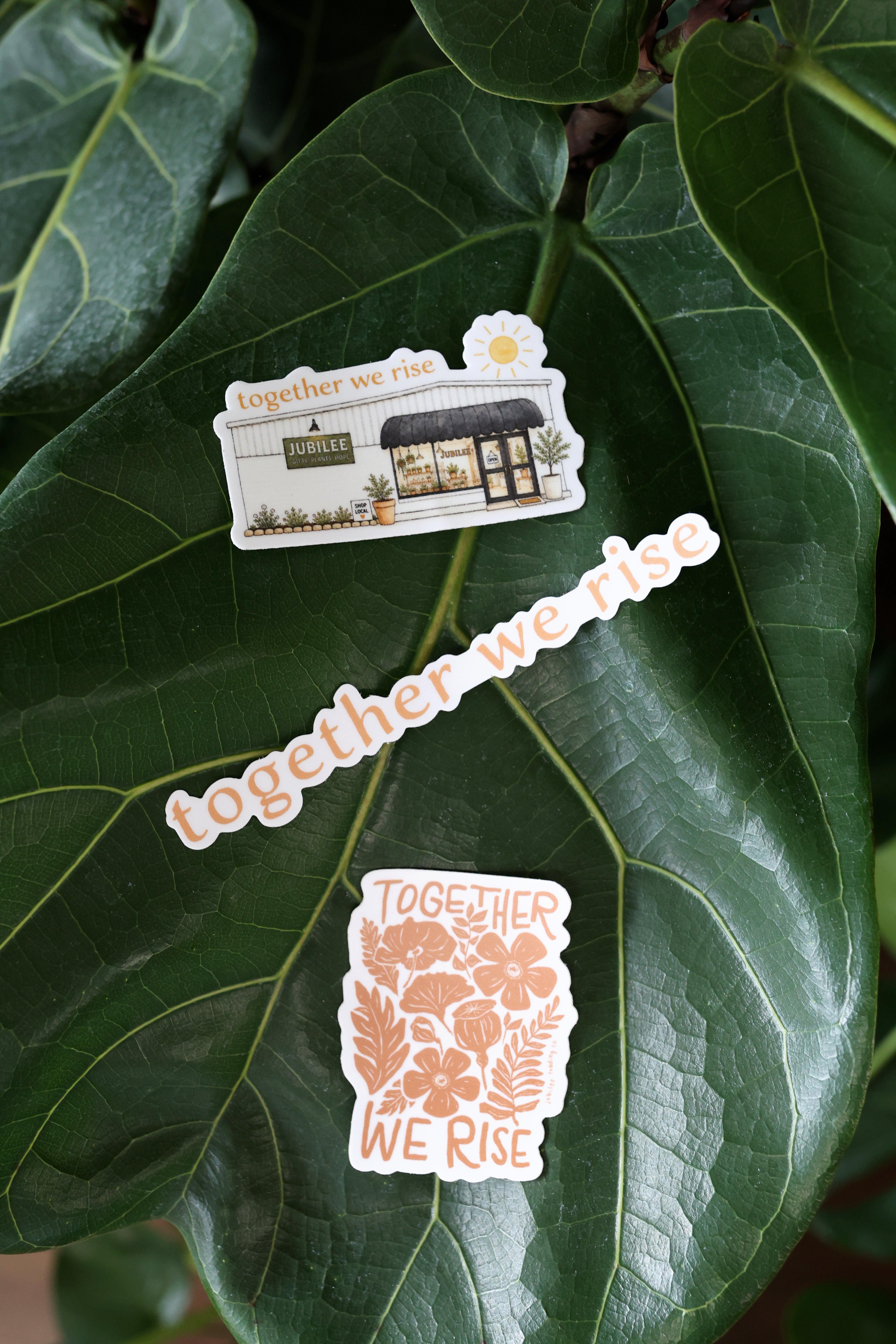 Floral Together We Rise Sticker