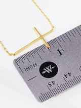 Sideway Christian Cross Necklace
