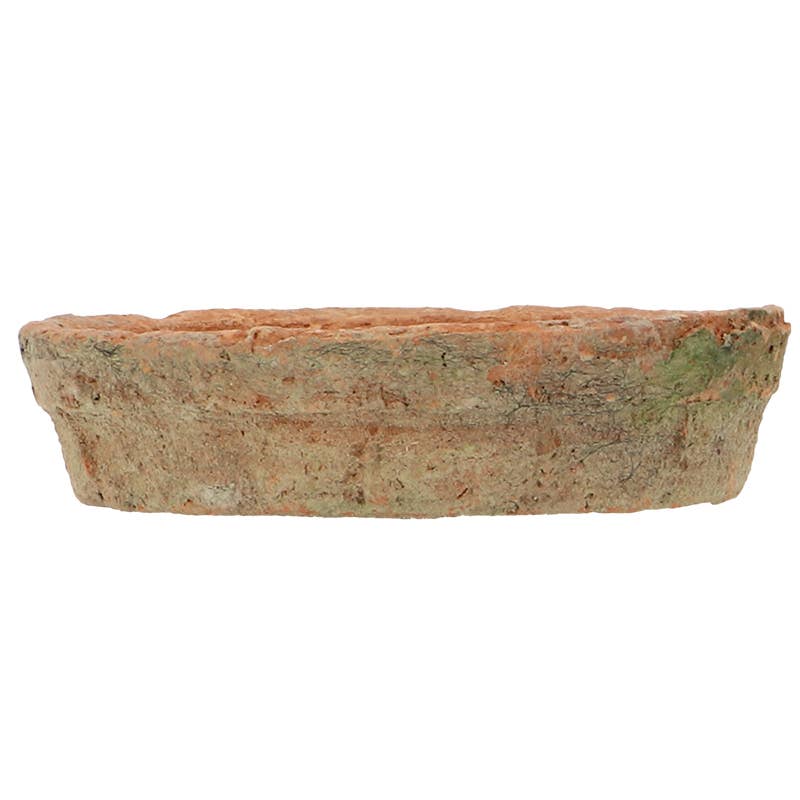 Small Aged Terracotta Saucer with Elevated Lip