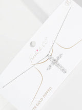 Gold Moissanite Cross Necklace