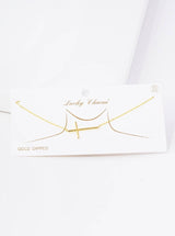 Sideway Christian Cross Necklace