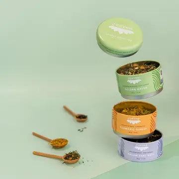 JusTea Assorted Trio - Organic Black, Green, Herbal Tea
