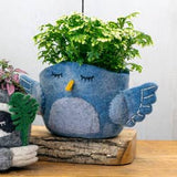 Bluebird Felt Pot