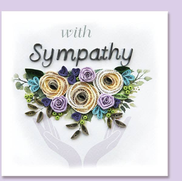 Sympathy quilling card, handmade card, paper card RG-6
