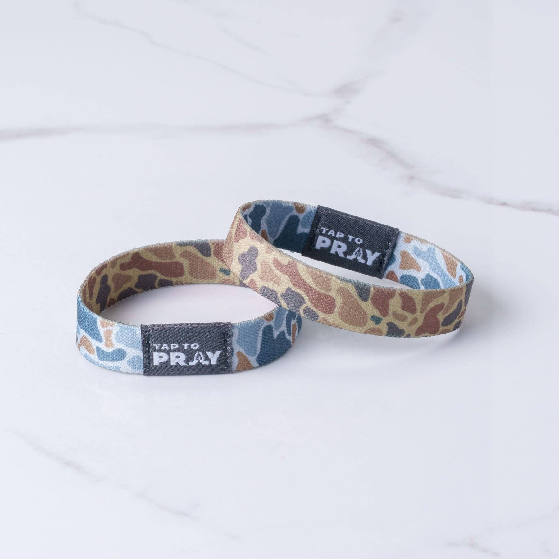 Tap To Pray® Wristband – River Rock Camo - Sahara and Copper
