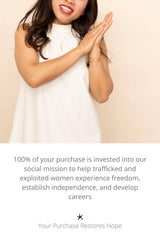 Act Justly Necklace in Gold