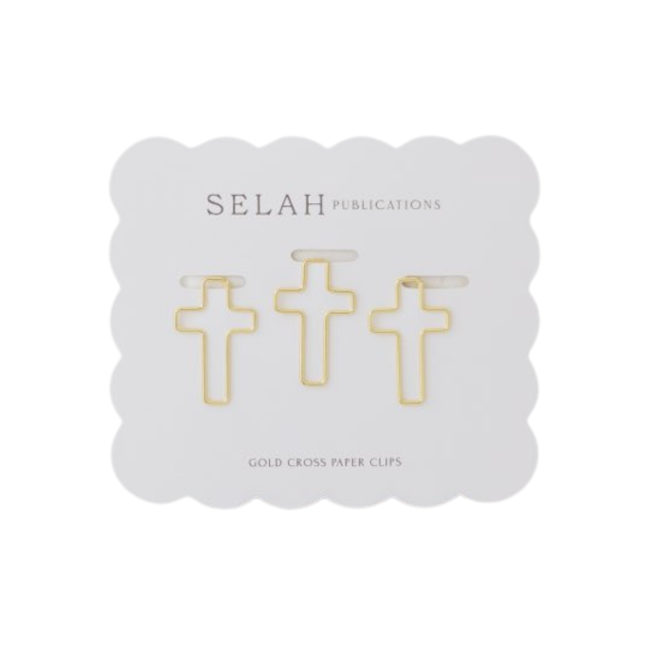 Gold Cross Paper Clips - Set of 3