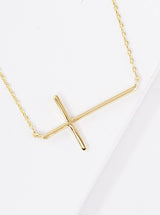 Sideway Christian Cross Necklace