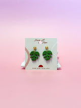 Monstera Leaf Earrings