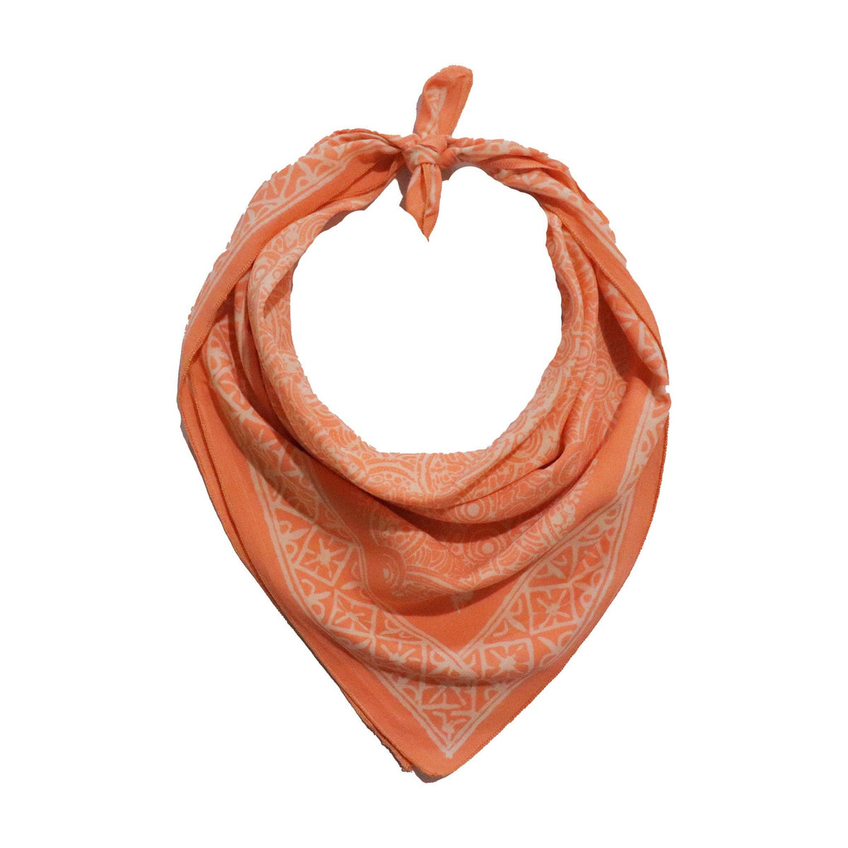 Batik Bandana - Soft Lightweight Cotton, Golden Iris, Peach