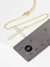 Gold Moissanite Cross Necklace