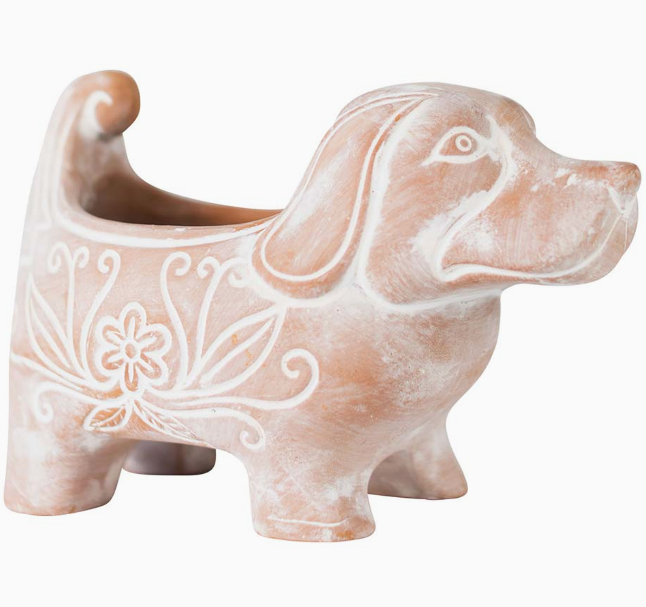 Terracotta Dog Planter