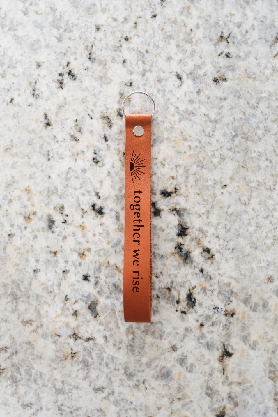 Together We Rise Leather Wristlet