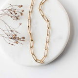 Gold Paperclip Necklace