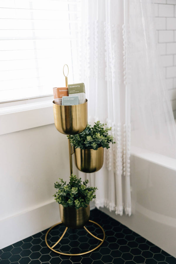 Tiered Brass Plant Stand