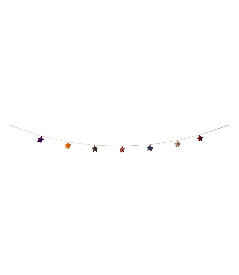 Star Upcycled Sari Garland - Assorted Colors
