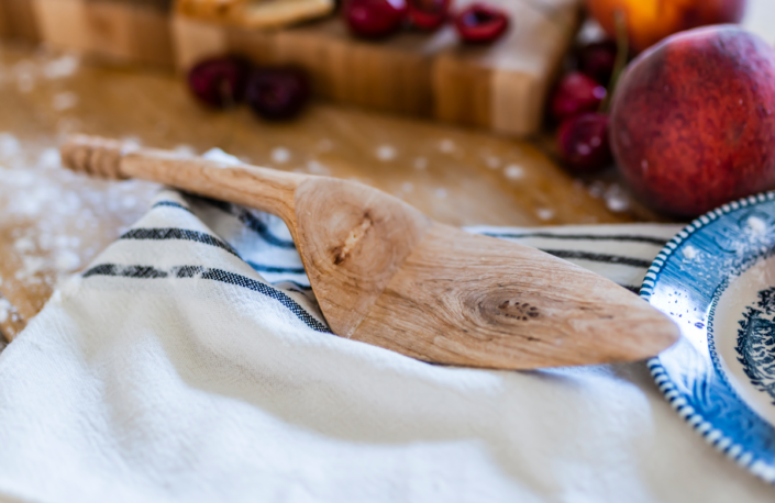Hand Carved Wooden Spoon- Faye Pie Server