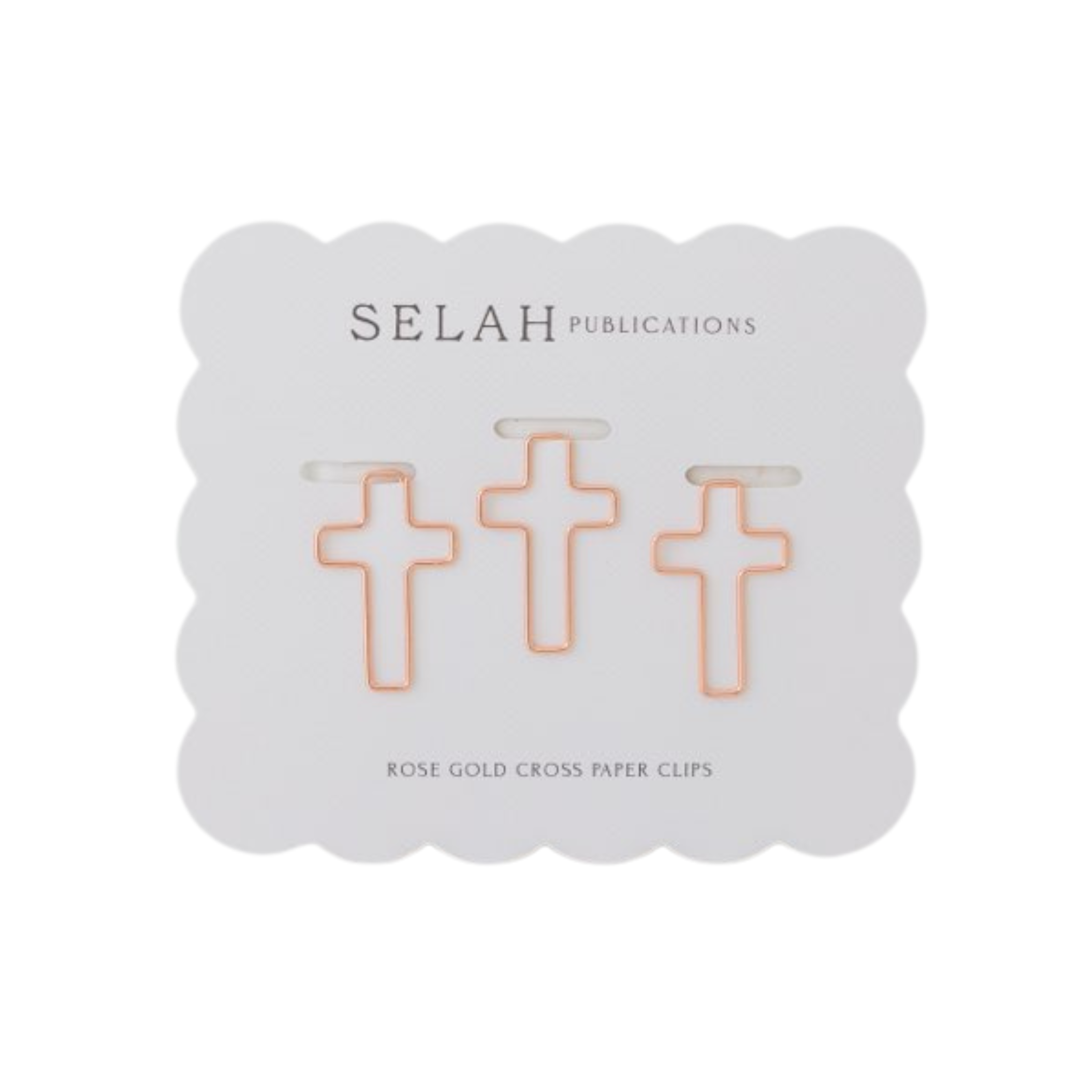 Rose Gold Cross Paper Clips - Set of 3
