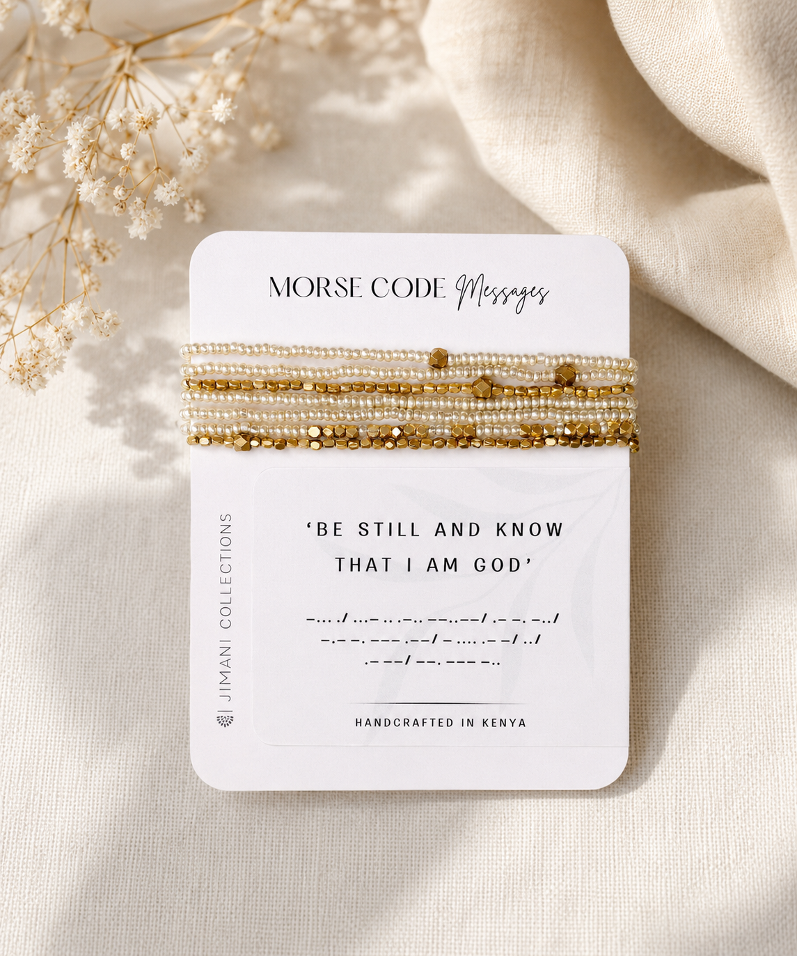 "Be Still And Know That I Am God" Morse Code Bracelet