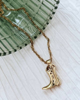 Cowgirl Up Western Boot Necklace