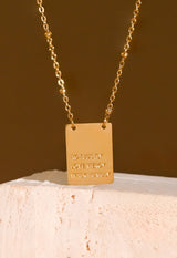 Act Justly Necklace in Gold