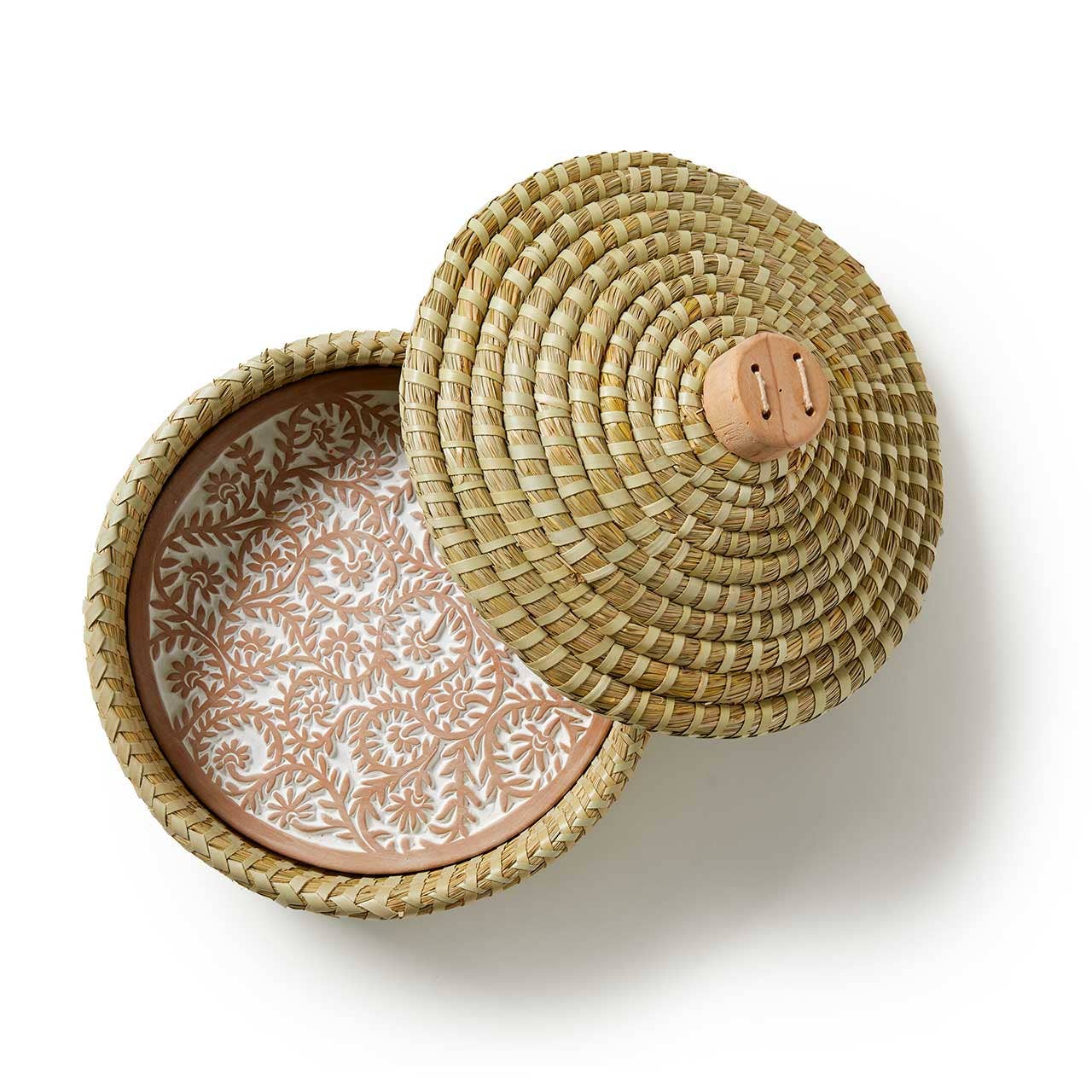 Lidded Pangara Terracotta Bread Warmer