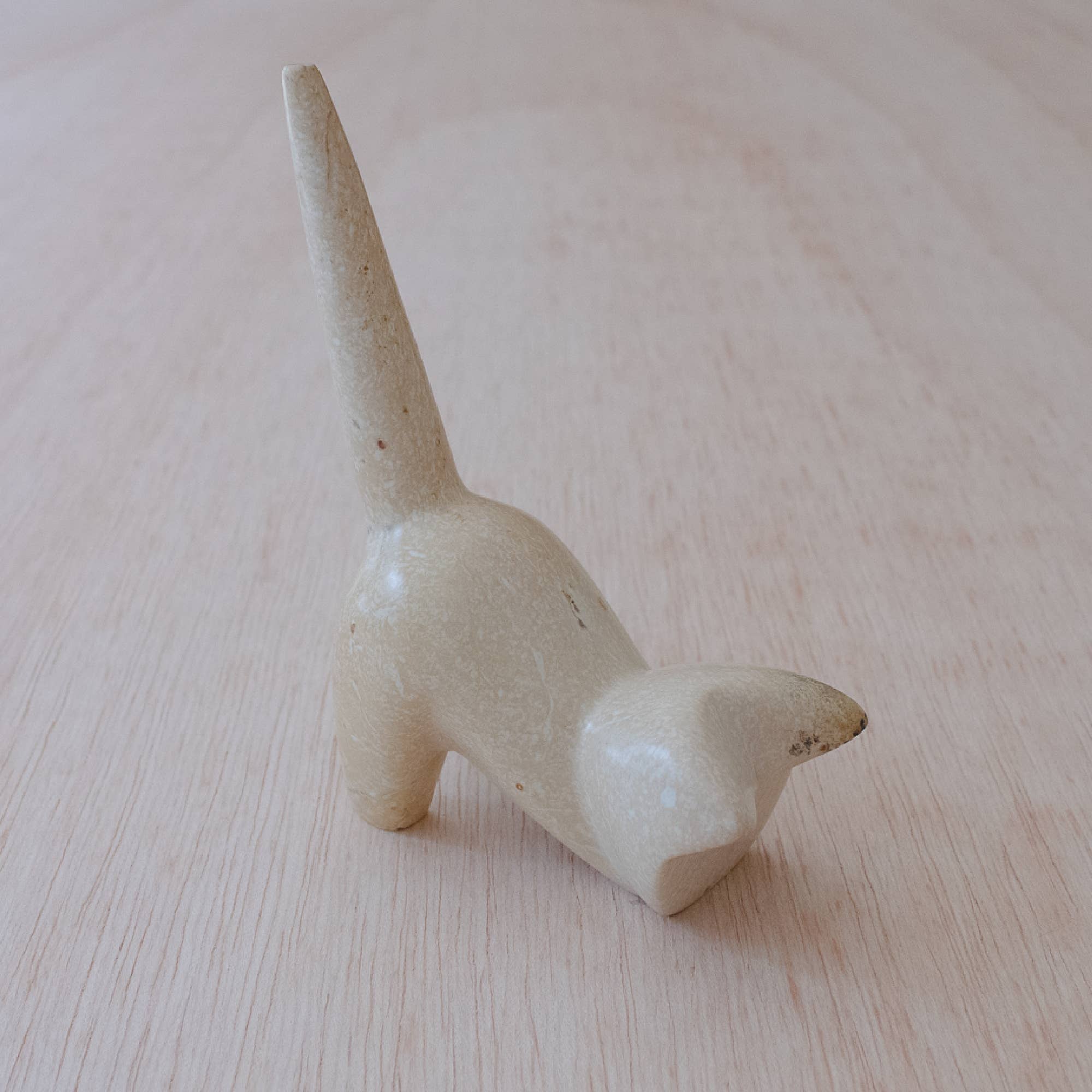 Handmade Natural Stone Cat Bookshelf Sculpture
