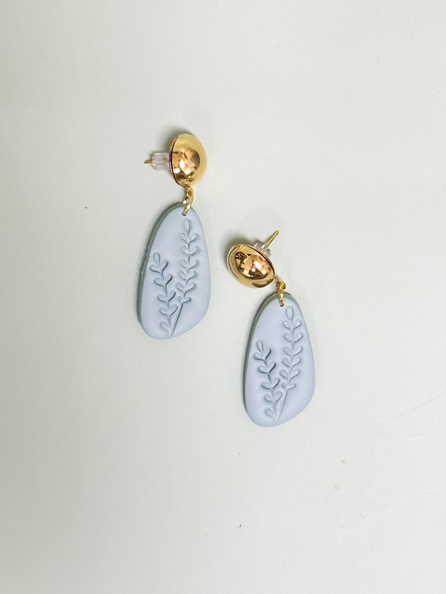 Pressed Floral Clay Earrings