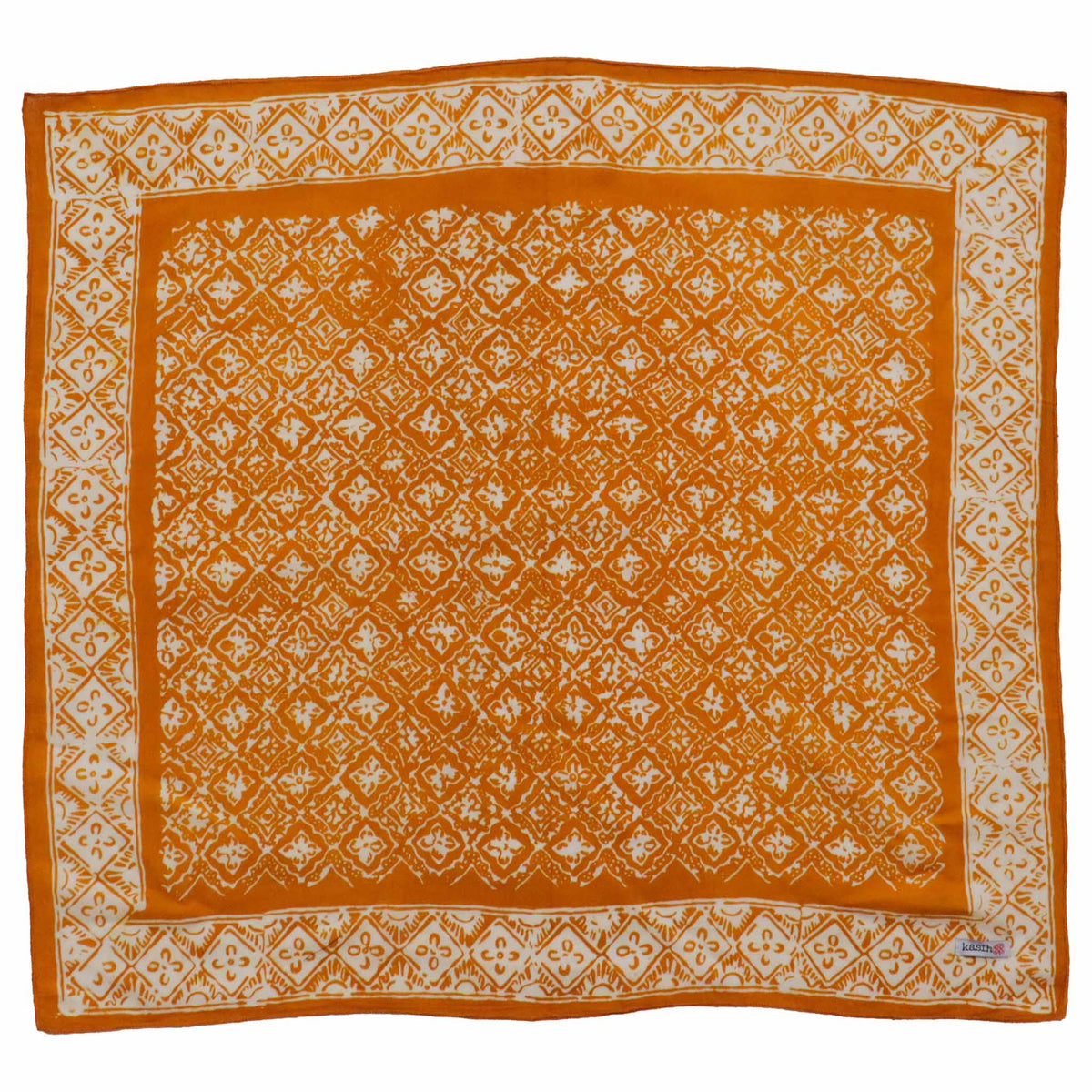 Hand Dyed Batik Bandana, 100% Soft Cotton, Mustard, Yellow, Fall Autumn, Kamboja