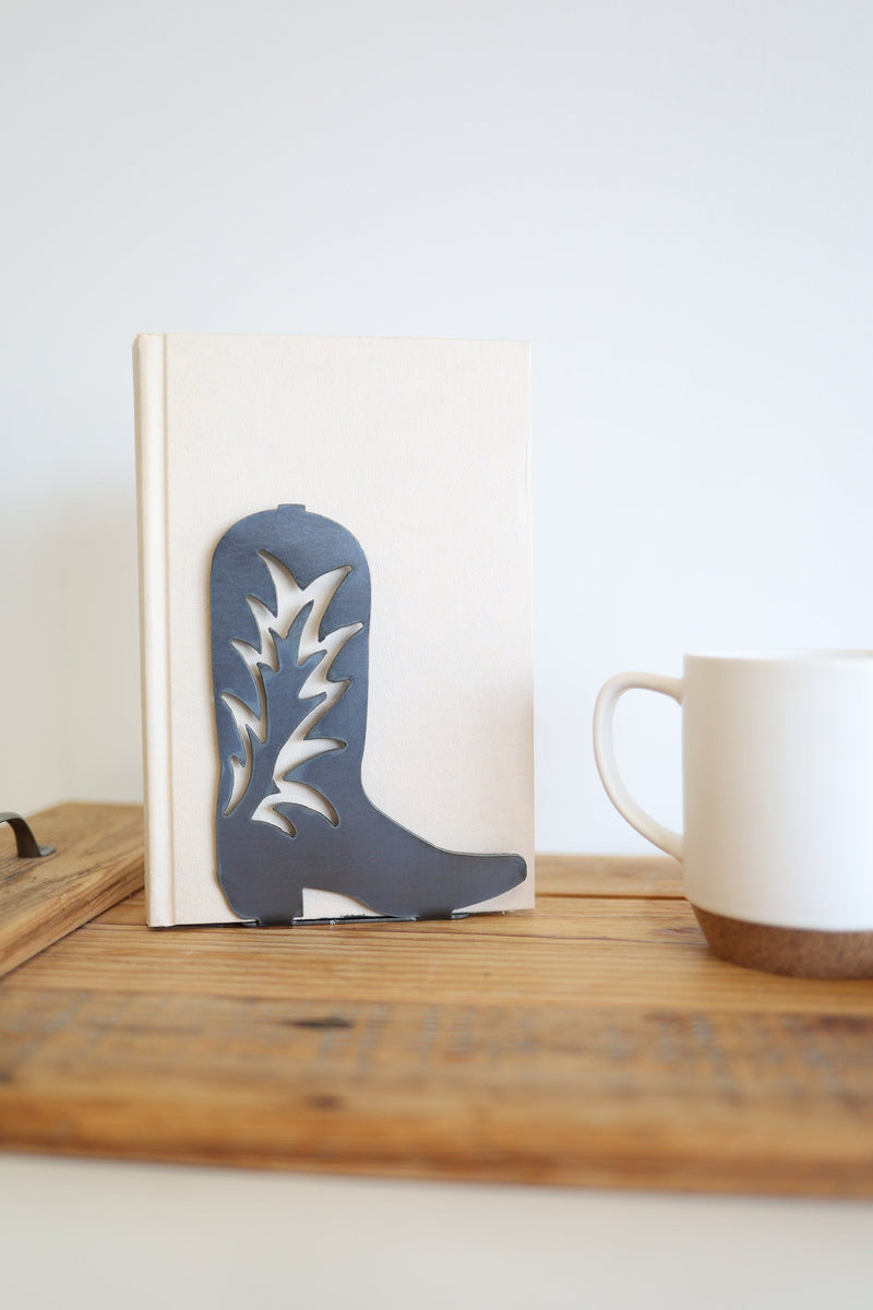Cowgirl / Cowboy Boot Bookend | horse lover country western home decor bookcase organization book shelf gift for her gift for him