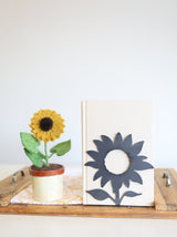 Sunflower Bookend | sunflower bookend flower lover floral home decor bookcase organization book shelf gift for her