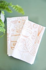 Bread Baking Tea Towel | bakers tea towel sourdough bread baking ingredients kitchen towel mothers day gift farmhouse recipe towel
