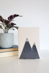 Mountain Bookend | outdoor lover home decor hiking adventurer bookcase organization book shelf gift for him