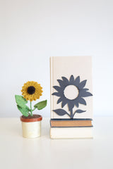 Sunflower Bookend | sunflower bookend flower lover floral home decor bookcase organization book shelf gift for her