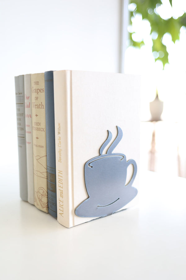 Coffee Bookend | coffee lover gift home decor coffee shop bookcase organization book shelf gift for him
