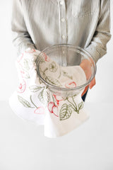 Cherry Tea Towel | fruit tea towel spring garden kitchen towel farmhouse napkins basket liner gift wrap hand towel botanical print