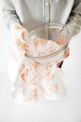 Seashell Tea Towel | shell tea towel nautical kitchen towel beach house napkins basket liner gift wrap hand towel ocean seashell decor